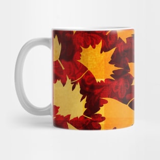 Golden Leaf Pattern Mug